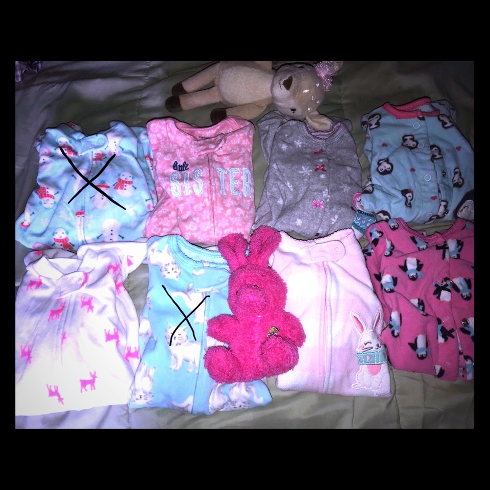 Fleece Sleepers lot of 10 , 2 cotton sleepers. 💤